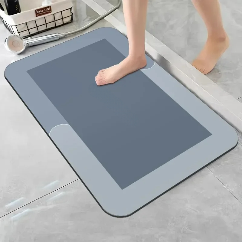 Bamboo Bath Mat - Diatomaceous Earth Bath Mat, Super Absorbent