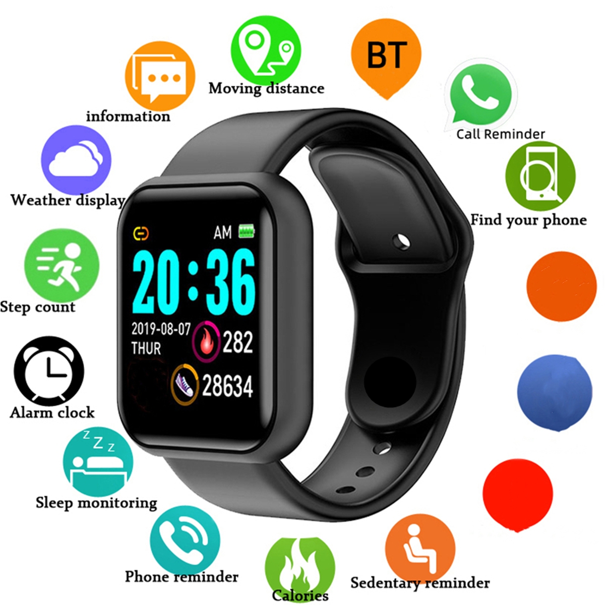 Men Smart Watches Color Screen - Health Wellness Bracelet 评论和价格
